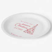 Weihnachtsbaum Pappteller (Schrägansicht)