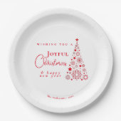 Weihnachtsbaum Pappteller (Vorderseite)