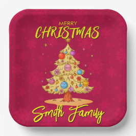 Weihnachtsbaum Pappteller