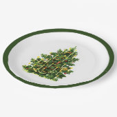 Weihnachtsbaum Pappteller (Schrägansicht)
