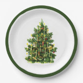 Weihnachtsbaum Pappteller (Vorderseite)