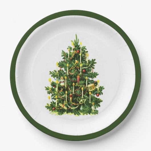 Weihnachtsbaum Pappteller (Vorderseite)