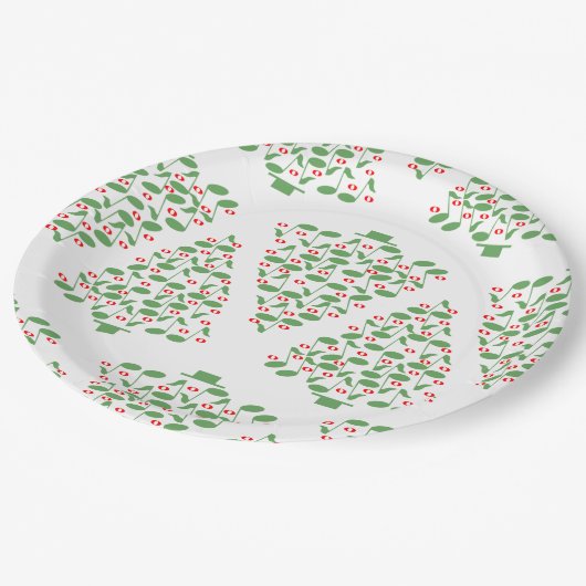 Weihnachtsbaum Pappteller (Schrägansicht)