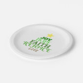 Weihnachtsbaum Pappteller (Schrägansicht)