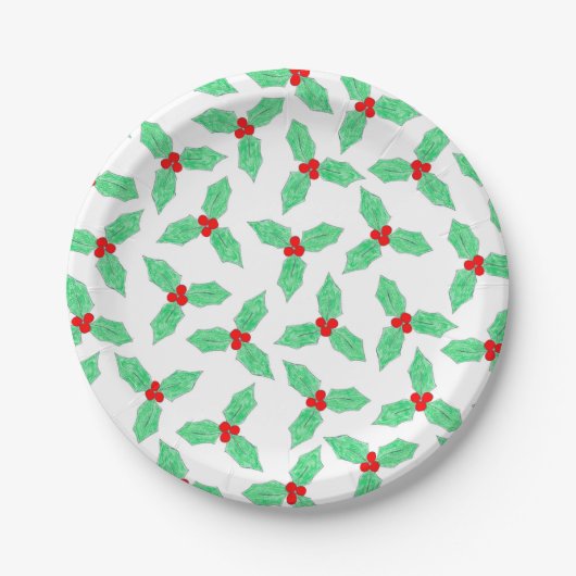 Weihnachtsbaum Pappteller (Vorderseite)