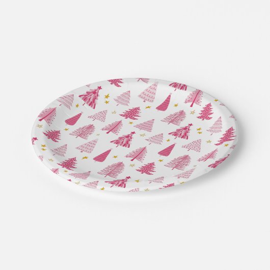 Weihnachtsbaum Pappteller (Schrägansicht)