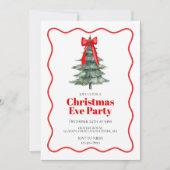 Weihnachtsbaum-Party am Heiligen Abend Einladung (Vorderseite)