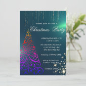 Weihnachtsbaum, Party der Grünen Weihnachtsfirma Einladung (Stehend Vorderseite)