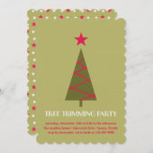 Weihnachtsbaum-Party Einladung (Vorne/Hinten)