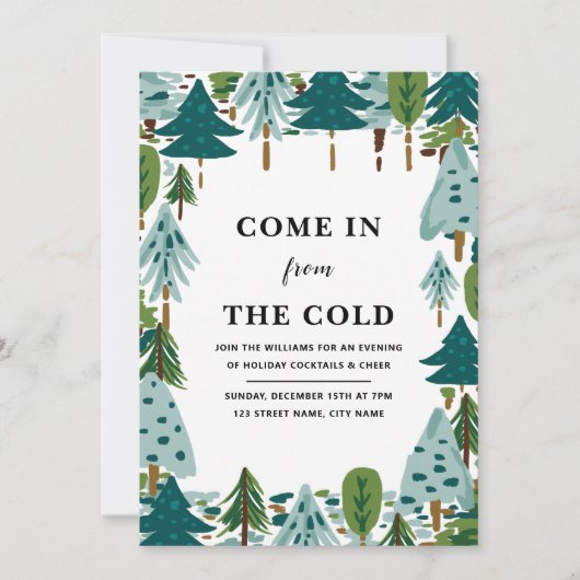 Weihnachtsbaum-Party Einladung (Vorderseite)