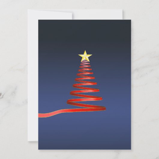 Weihnachtsbaum-Party Einladung (Rückseite)