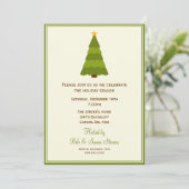 Weihnachtsbaum-Party Einladung (Stehend Vorderseite)