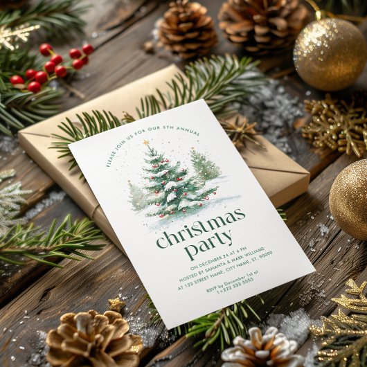 Weihnachtsbaum-Party Einladung