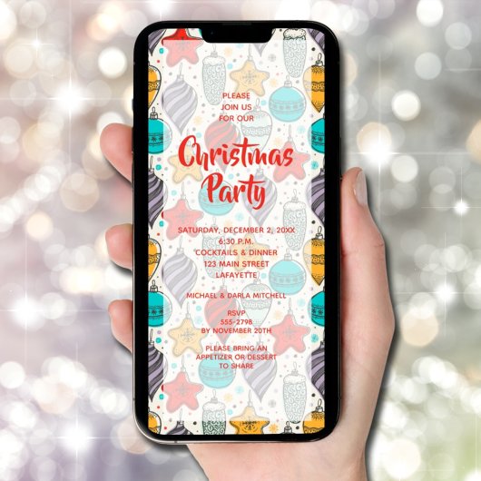 Weihnachtsbaum Party Einladung