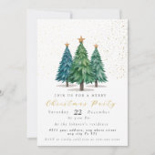 Weihnachtsbaum-Party Einladung (Vorderseite)