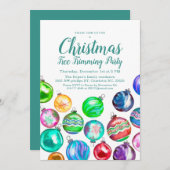 Weihnachtsbaum-Party Einladung (Vorne/Hinten)