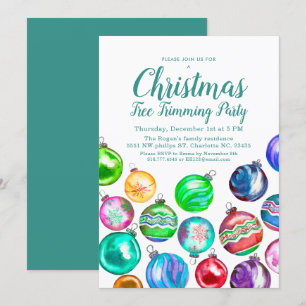Weihnachtsbaum-Party Einladung