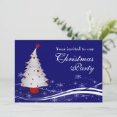 Weihnachtsbaum-Party Einladung (Stehend Vorderseite)