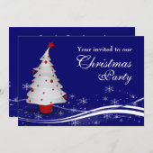 Weihnachtsbaum-Party Einladung (Vorne/Hinten)