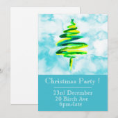 Weihnachtsbaum-Party Einladung (Vorne/Hinten)