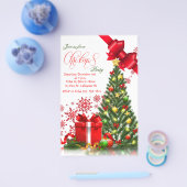 Weihnachtsbaum-Party Einladung Flyer (Einzeln)