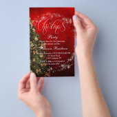 Weihnachtsbaum-Party Einladung Flyer (Handgriff)