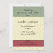 Weihnachtsbaum-Party Einladung Gold Lilie (Rückseite)