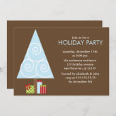 Weihnachtsbaum-Party Einladungen (Vorne/Hinten)