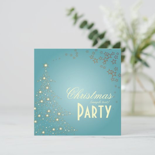 Weihnachtsbaum / Party Einladungen (Stehend Vorderseite)