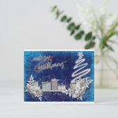 Weihnachtsbaum Party Feierliche Festlichkeit Postkarte (Stehend Vorderseite)
