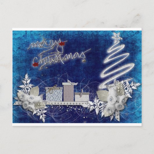 Weihnachtsbaum Party Feierliche Festlichkeit Postkarte (Vorderseite)