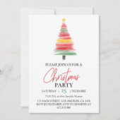 Weihnachtsbaum Party Geburtstagsfeier Einladung (Vorderseite)