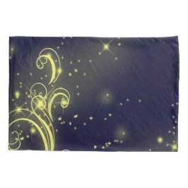 Weihnachtsbaum Party Gold Stars Navy Blue Holidays Kissenbezug