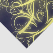 Weihnachtsbaum Party Gold Stars Navy Blue Holidays Seidenpapier (Detail)