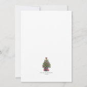 Weihnachtsbaum Party Grün Einladung (Rückseite)