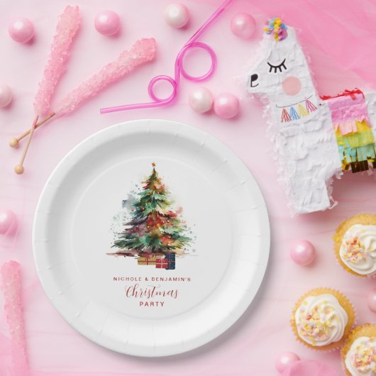 Weihnachtsbaum-Party Pappteller (Party)