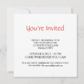 Weihnachtsbaum-Party | Rote Karierte Maus Einladung (Rückseite)