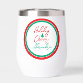 Weihnachtsbaum-Partygeschenk mit festlicher Schrif (Rückseite)