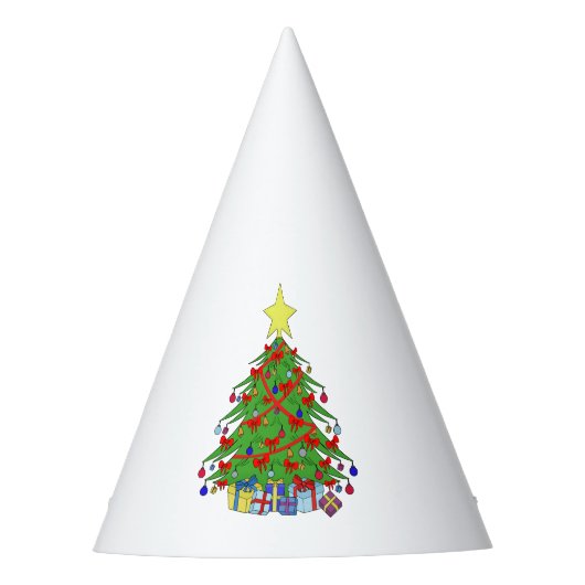 Weihnachtsbaum Partyhütchen (Vorderseite)