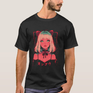 Weihnachtsbaum Pastel Anime Girl Waifu sweet Holid T-Shirt