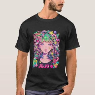 Weihnachtsbaum Pastel Anime Girl Waifu sweet Holid T-Shirt