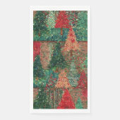 Weihnachtsbaum-Patchwork-Design Serviette (Vorderseite)