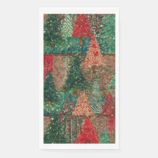 Weihnachtsbaum-Patchwork-Design Serviette