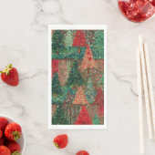 Weihnachtsbaum-Patchwork-Design Serviette (Beispiel)