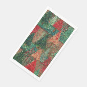 Weihnachtsbaum-Patchwork-Design Serviette (Ecke)