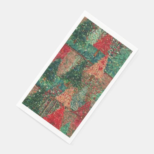 Weihnachtsbaum-Patchwork-Design Serviette (Ecke)
