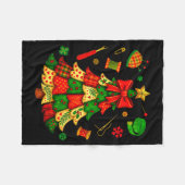Weihnachtsbaum-Patchwork-Quilten-Quilter-Nähen L Fleecedecke (Vorderseite (Horizontal))