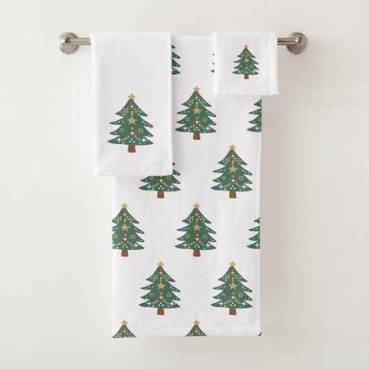 Weihnachtsbaum Pattern Badetuch Set (Insitu)