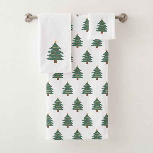 Weihnachtsbaum Pattern Badetuch Set (Insitu)