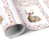 Weihnachtsbaum Peppermint Candy Wrapping Paper Geschenkpapier (Rolleneckpunkt)